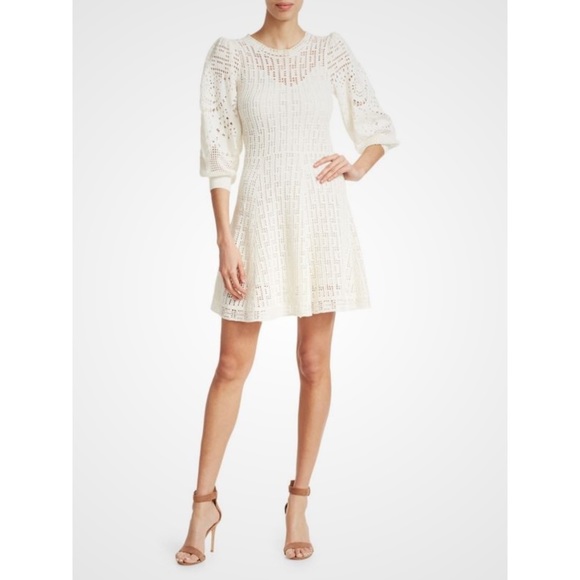A.L.C. Dresses & Skirts - A.l.c Sofia Long-Sleeve Crochet Fit-&-Flare Dress